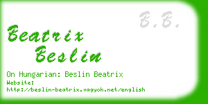 beatrix beslin business card